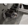Mexen Orio Badezimmerschrank 50 cm mit Waschbecken Vela, 1 Schublade, schwarz matt - 91A10-05023-1-BF71-W23M71