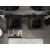 Mexen Orio Badezimmerschrank 50 cm mit Waschbecken Vela, 1 Schublade, schwarz matt - 91A10-05023-1-BF71-W23M71