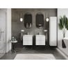 Mexen Orio Badezimmerschrank 50 cm mit Waschbecken Vela, 2 Schubladen, Weiß Glanz - 91A10-05047-2-BFF00-W23M00
