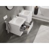 Mexen Orio Badezimmerschrank 50 cm mit Waschbecken Vela, 2 Schubladen, Weiß Glanz - 91A10-05047-2-BFF00-W23M00