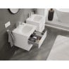 Mexen Orio Badezimmerschrank 50 cm mit Waschbecken Vela, 2 Schubladen, weiß matt - 91A10-05047-2-BFF01-W23M01
