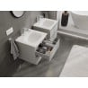 Mexen Orio Badezimmerschrank 50 cm mit Waschbecken Vela, 2 Schubladen, graues Matt/weißes Matt - 91A10-05047-2-BFF62-W23M01