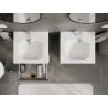 Mexen Orio Badezimmerschrank 50 cm mit Waschbecken Vela, 2 Schubladen, graues Matt/weißes Matt - 91A10-05047-2-BFF62-W23M01