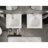 Mexen Orio Badschrank 50 cm mit Waschbecken Vela, 2 Schubladen, Graphit Matt/Weiß Matt - 91A10-05047-2-BFF66-W23M01