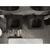 Mexen Orio Badschrank 50 cm mit Waschbecken Vela, 2 Schubladen, Schwarz Glanz/Schwarz Matt - 91A10-05047-2-BFF70-W23M71
