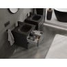 Mexen Orio 50 cm Badezimmerschrank mit Waschbecken Vela, 2 Schubladen, schwarz matt - 91A10-05047-2-BFF71-W23M71