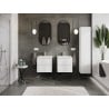 Mexen Orio Badezimmerschrank 50 cm mit Waschbecken Otis, 2 Schubladen, weiß matt - 91A10-05047-2-BFF01-W18M01