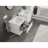Mexen Orio Badezimmerschrank 50 cm mit Waschbecken Otis, 2 Schubladen, weiß matt - 91A10-05047-2-BFF01-W18M01