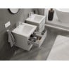 Mexen Orio Badezimmerschrank 50 cm mit Waschbecken Otis, 2 Schubladen, grau matt/weiß matt - 91A10-05047-2-BFF62-W18M01