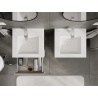 Mexen Orio Badezimmerschrank 50 cm mit Waschbecken Otis, 2 Schubladen, grau matt/weiß matt - 91A10-05047-2-BFF62-W18M01