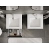 Mexen Orio Badezimmerschrank 50 cm mit Waschbecken Otis, 2 Schubladen, grafit matt/weiß matt - 91A10-05047-2-BFF66-W18M01