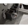 Mexen Orio Badezimmerunterschrank 50 cm mit Waschbecken Otis, 2 Schubladen, schwarz matt - 91A10-05047-2-BFF71-W18M71
