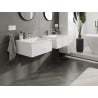 Mexen Orio Badezimmerschrank 60 cm mit Waschbecken Otis, 1 Schublade, weißer Glanz - 91A10-06023-1-BF00-W18M00