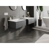 Mexen Orio Badezimmerschrank 60 cm mit Waschbecken Otis, 1 Schublade, Graphit matt/weiß matt - 91A10-06023-1-BF66-W18M01