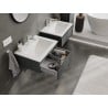 Mexen Orio Badezimmerschrank 60 cm mit Waschbecken Otis, 1 Schublade, Graphit matt/weiß matt - 91A10-06023-1-BF66-W18M01