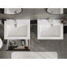 Mexen Orio Badezimmerschrank 60 cm mit Waschbecken Otis, 1 Schublade, Graphit matt/weiß matt - 91A10-06023-1-BF66-W18M01