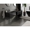 Mexen Orio Badezimmerschrank 60 cm mit Waschbecken Otis, 1 Schublade, schwarz glänzend/schwarz matt - 91A10-06023-1-BF70-W18M71