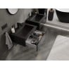 Mexen Orio Badezimmerschrank 60 cm mit Waschbecken Otis, 1 Schublade, schwarz glänzend/schwarz matt - 91A10-06023-1-BF70-W18M71