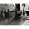 Mexen Orio Badezimmerschrank 60 cm mit Waschbecken Otis, 1 Schublade, schwarz matt - 91A10-06023-1-BF71-W18M71