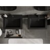Mexen Orio Badezimmerschrank 60 cm mit Waschbecken Otis, 1 Schublade, schwarz matt - 91A10-06023-1-BF71-W18M71