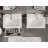 Mexen Orio Badezimmerschrank 60 cm mit Waschbecken Vela, 1 Schublade, weiß matt - 91A10-06023-1-BF01-W23M01