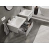Mexen Orio Badezimmerunterschrank 60 cm mit Waschbecken Vela, 1 Schublade, grau matt/weiß matt - 91A10-06023-1-BF62-W23M01