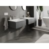 Mexen Orio Badezimmerschrank 60 cm mit Waschbecken Vela, 1 Schublade, Graphit Matt/Weiß Matt - 91A10-06023-1-BF66-W23M01