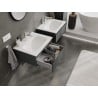 Mexen Orio Badezimmerschrank 60 cm mit Waschbecken Vela, 1 Schublade, Graphit Matt/Weiß Matt - 91A10-06023-1-BF66-W23M01
