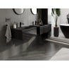 Mexen Orio Badezimmerschrank 60 cm mit Waschbecken Vela, 1 Schublade, schwarz glänzend/schwarz matt - 91A10-06023-1-BF70-W23M71