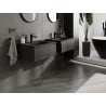 Mexen Orio 60 cm Badezimmerschrank mit Waschbecken Vela, 1 Schublade, Schwarz Matt - 91A10-06023-1-BF71-W23M71