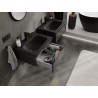 Mexen Orio 60 cm Badezimmerschrank mit Waschbecken Vela, 1 Schublade, Schwarz Matt - 91A10-06023-1-BF71-W23M71