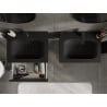 Mexen Orio 60 cm Badezimmerschrank mit Waschbecken Vela, 1 Schublade, Schwarz Matt - 91A10-06023-1-BF71-W23M71