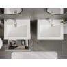 Mexen Orio Badezimmerschrank 60 cm mit Waschbecken Otis, 2 Schubladen, weiß hochglanz - 91A10-06047-2-BFF00-W18M00