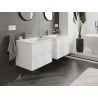 Mexen Orio Badezimmerschrank 60 cm mit Waschbecken Otis, 2 Schubladen, weiß matt - 91A10-06047-2-BFF01-W18M01