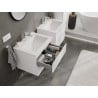 Mexen Orio Badezimmerschrank 60 cm mit Waschbecken Otis, 2 Schubladen, weiß matt - 91A10-06047-2-BFF01-W18M01