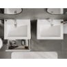 Mexen Orio Badezimmerschrank 60 cm mit Waschbecken Otis, 2 Schubladen, weiß matt - 91A10-06047-2-BFF01-W18M01
