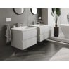 Mexen Orio Badezimmerschrank 60 cm mit Waschbecken Otis, 2 Schubladen, grau matt/weiß matt - 91A10-06047-2-BFF62-W18M01