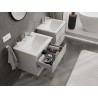 Mexen Orio Badezimmerschrank 60 cm mit Waschbecken Otis, 2 Schubladen, grau matt/weiß matt - 91A10-06047-2-BFF62-W18M01