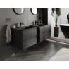 Mexen Orio Badezimmermöbel 60 cm mit Waschbecken Otis, 2 Schubladen, schwarz matt - 91A10-06047-2-BFF71-W18M71