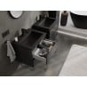 Mexen Orio Badezimmermöbel 60 cm mit Waschbecken Otis, 2 Schubladen, schwarz matt - 91A10-06047-2-BFF71-W18M71