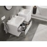 Mexen Orio Badezimmerschrank 60 cm mit Waschbecken Vela, 2 Schubladen, weiß glänzend - 91A10-06047-2-BFF00-W23M00