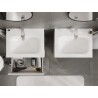 Mexen Orio Badezimmerschrank 60 cm mit Waschbecken Vela, 2 Schubladen, weiß glänzend - 91A10-06047-2-BFF00-W23M00