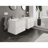 Mexen Orio Badezimmerunterschrank 60 cm mit Waschbecken Vela, 2 Schubladen, weiß matt - 91A10-06047-2-BFF01-W23M01