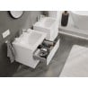 Mexen Orio Badezimmerunterschrank 60 cm mit Waschbecken Vela, 2 Schubladen, weiß matt - 91A10-06047-2-BFF01-W23M01