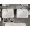 Mexen Orio Badezimmerunterschrank 60 cm mit Waschbecken Vela, 2 Schubladen, weiß matt - 91A10-06047-2-BFF01-W23M01