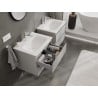 Mexen Orio Badezimmerschrank 60 cm mit Waschbecken Vela, 2 Schubladen, grau matt/weiß matt - 91A10-06047-2-BFF62-W23M01