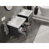Mexen Orio Badezimmerschrank 60 cm mit Waschbecken Vela, 2 Schubladen, Graphit Matt/Weiß Matt - 91A10-06047-2-BFF66-W23M01