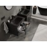 Mexen Orio Badezimmerschrank 60 cm mit Waschbecken Vela, 2 Schubladen, schwarz matt - 91A10-06047-2-BFF71-W23M71