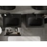Mexen Orio Badezimmerschrank 60 cm mit Waschbecken Vela, 2 Schubladen, schwarz matt - 91A10-06047-2-BFF71-W23M71
