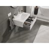 Mexen Orio Badezimmer-Schrank 70 cm mit Waschbecken Otis, 1 Schublade, Weiß Glanz - 91A10-07023-1-BF00-W18M00